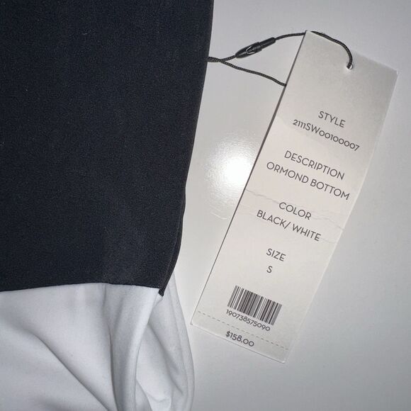 Veronica Beard Black White Ormond Bikini Bottom Swimwear Small Colorblock $158 - Picture 8 of 16